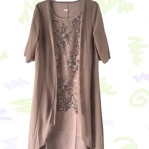 Elegant Floral Embroidered Dress